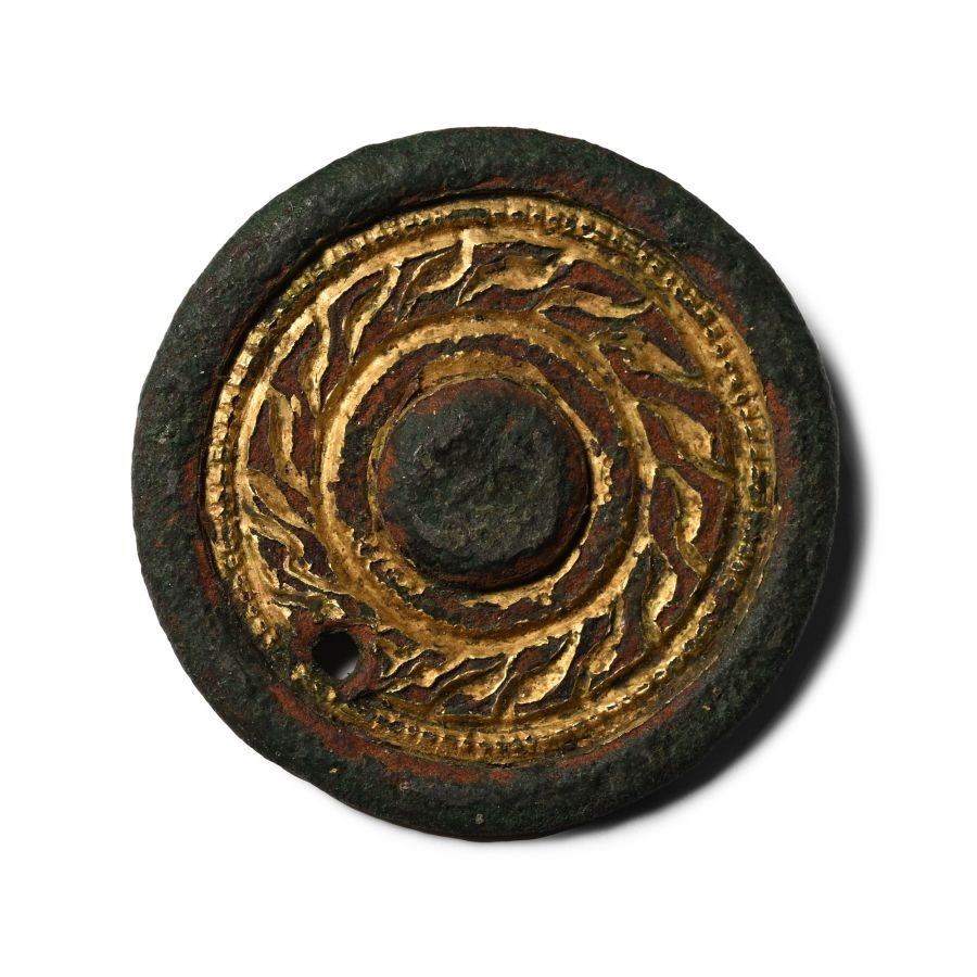 Anglo-Saxon Gilt Bronze Brooch Pendant