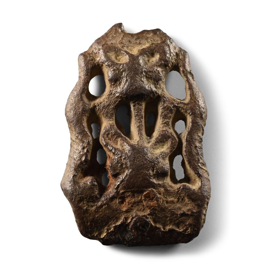 Anglo-Scandinavian Viking Bronze Stirrup Mount with Bear's Heads