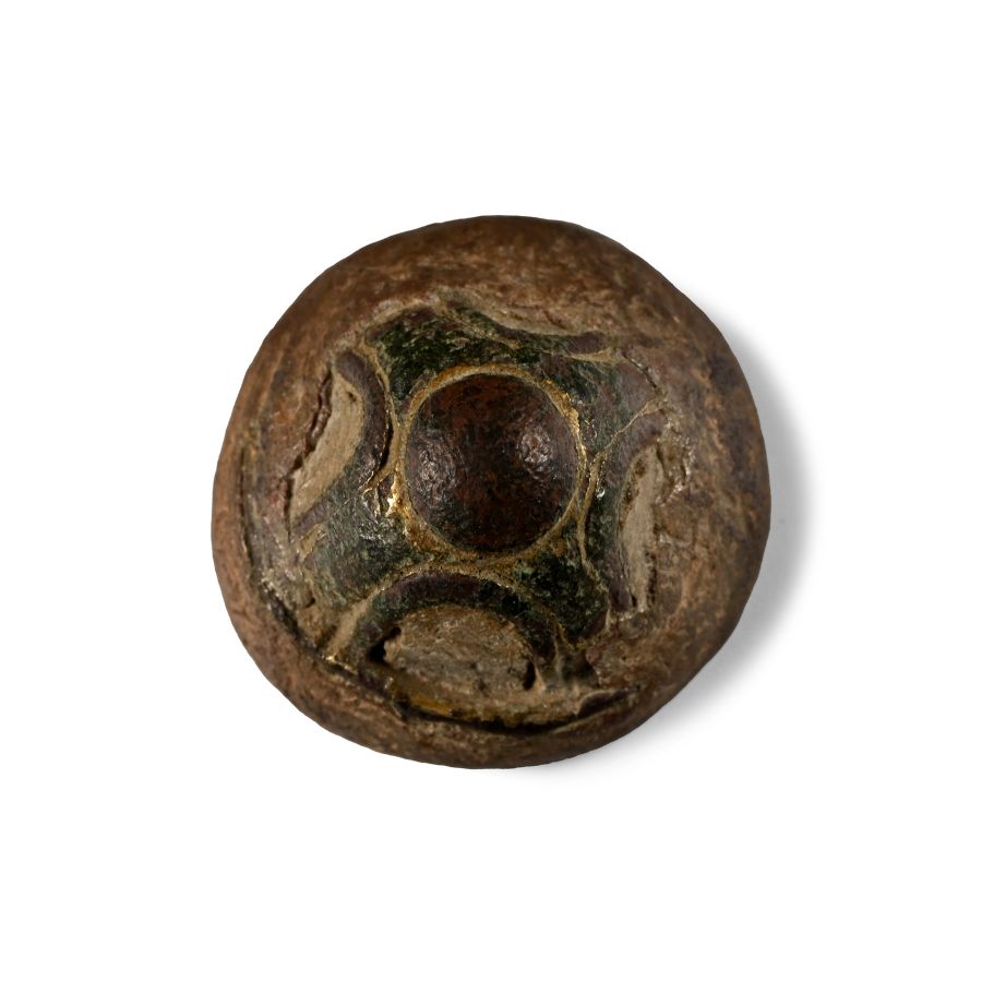 Anglo-Scandinavian Viking Bronze Plundered Gaming King Piece