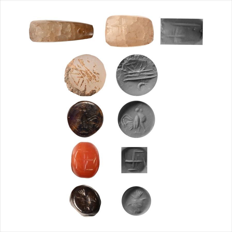 Sassanian Hardstone Stamp Seals