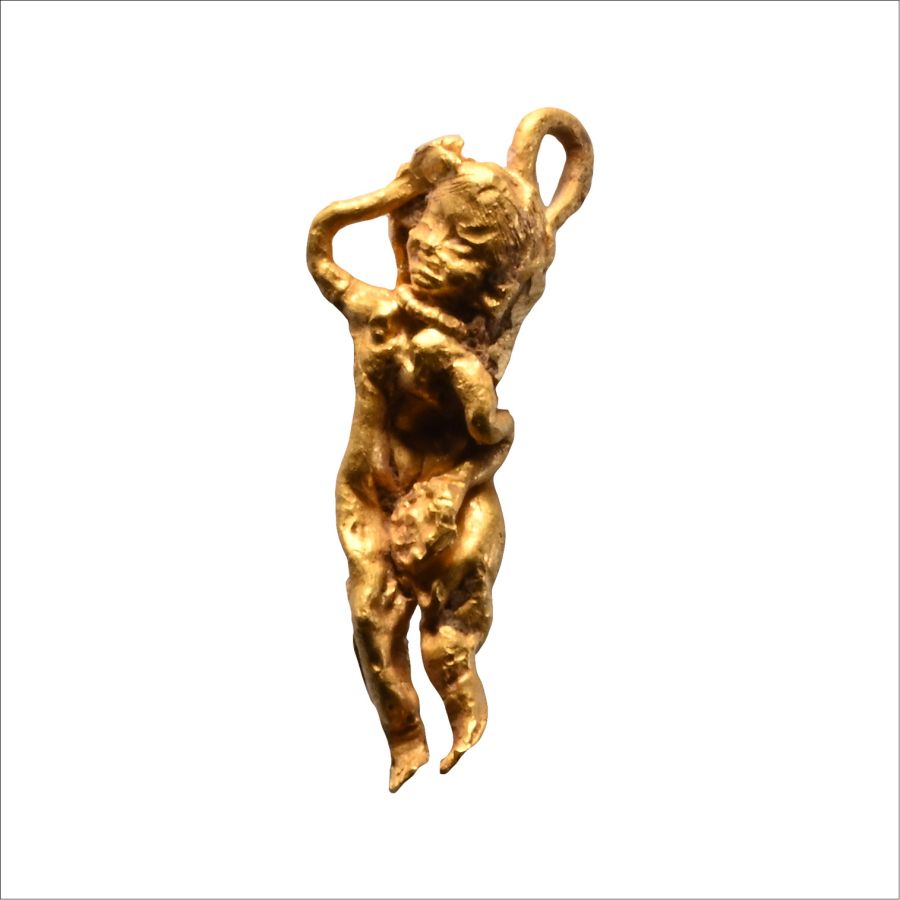 Roman Gold Cupid Pendant