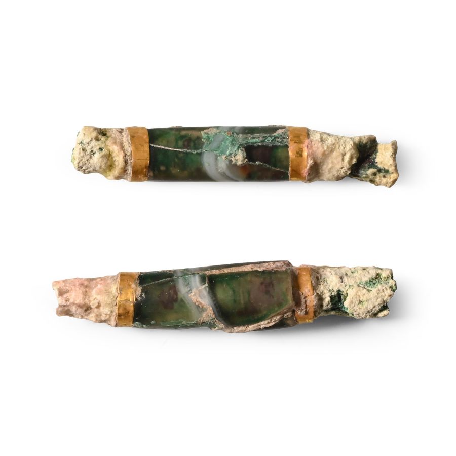 Phoenician Glass Beads with Gold Spacers