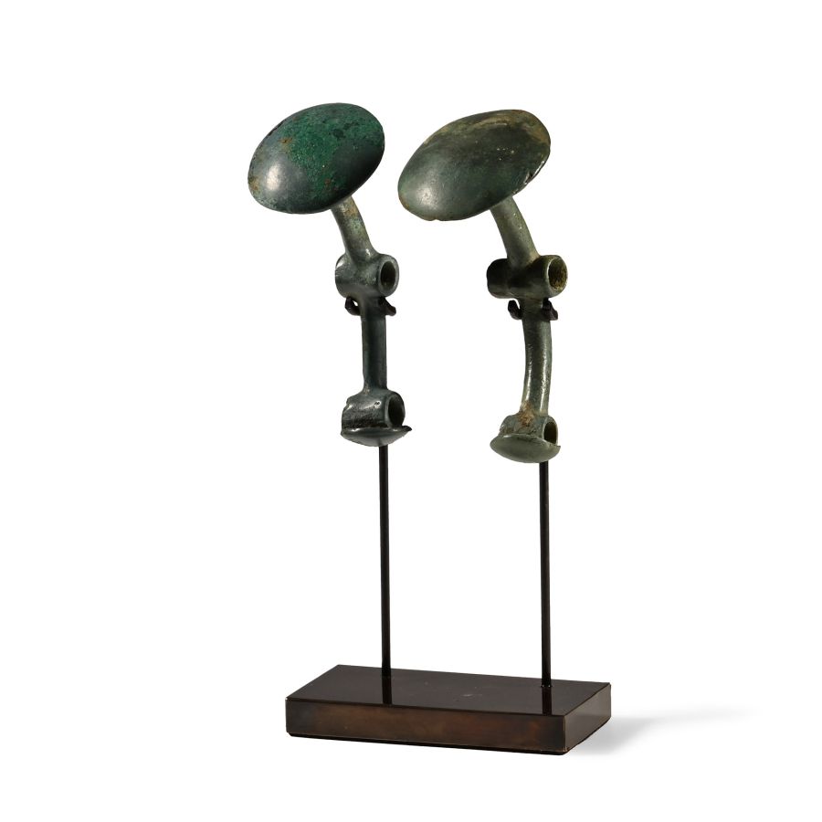 Bronze Age Horse Cheek Piece Pair