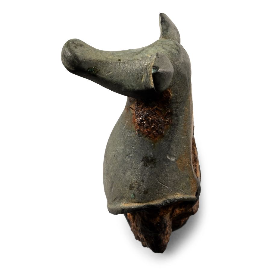 Iron Age Celtic Corieltauvi Bronze Zoomorphic Chariot Lynch Pin Terminal