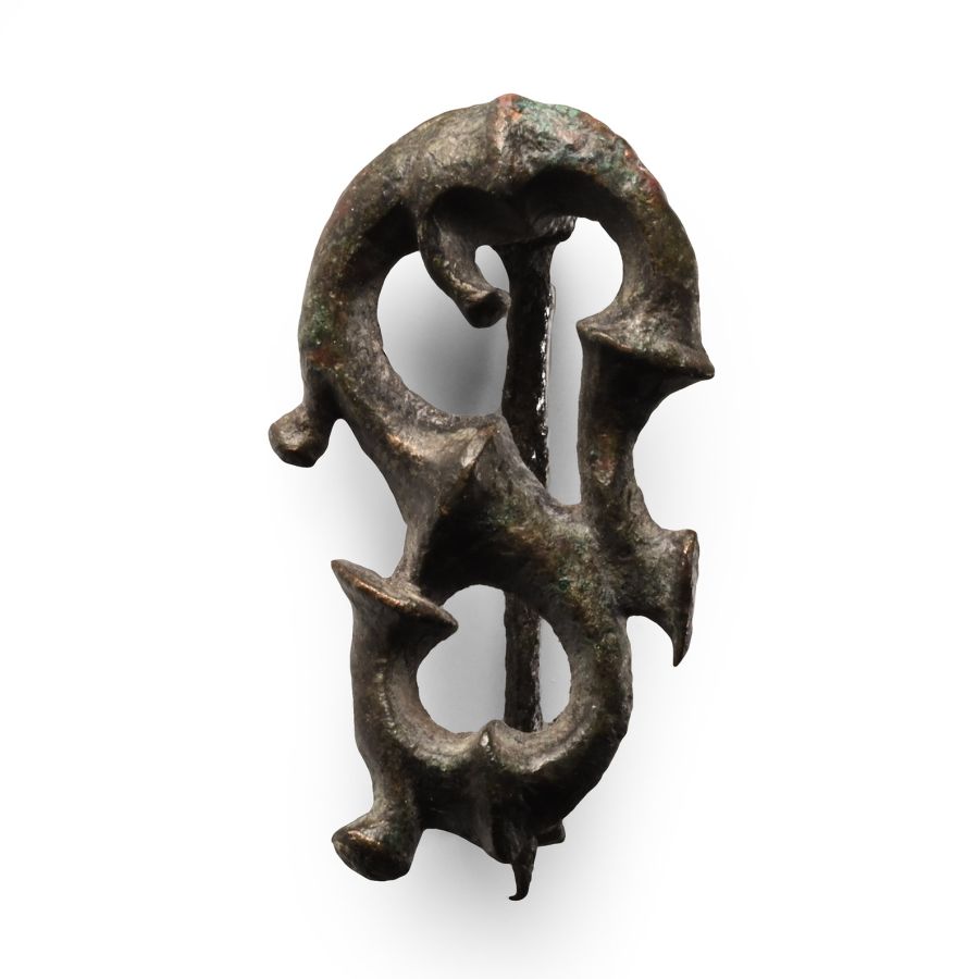 Roman Silver Trumpet Whorl Brooch