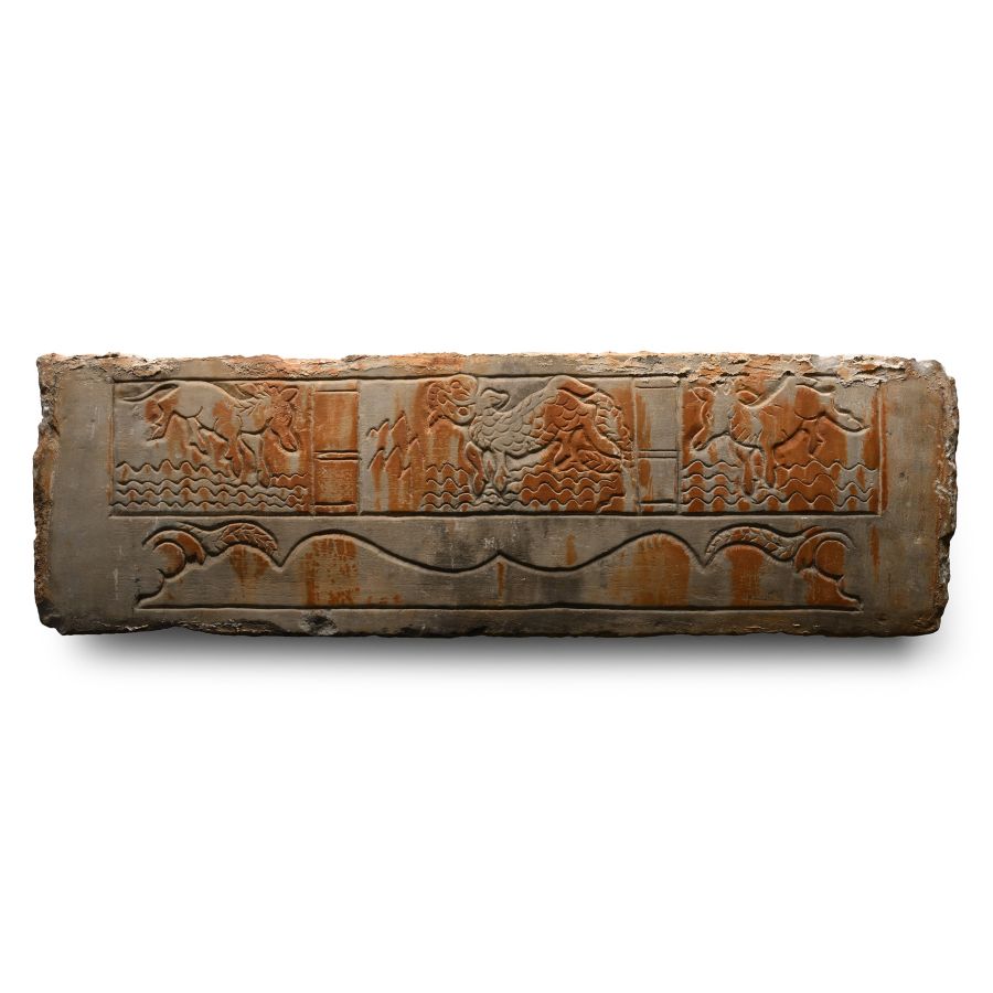 Chinese Ming Marble Panel with Horses