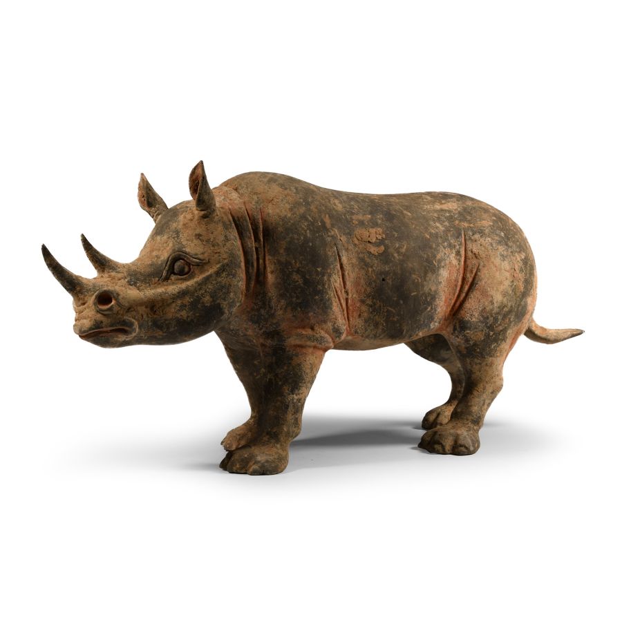 Chinese Tang Terracotta Rhinoceros