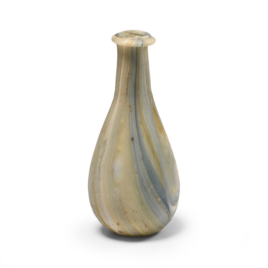 Roman Colour-Banded Mosaic Glass Bottle