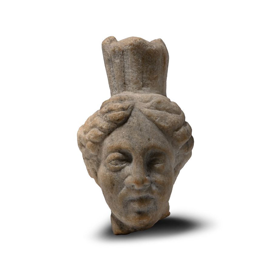 Roman Marble Head of Tyche