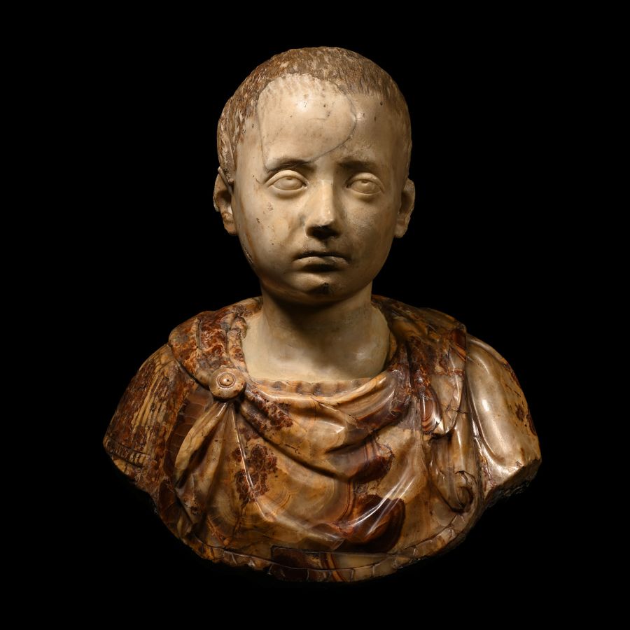 Roman Marble Portrait of a Boy as Worshipper of Isis