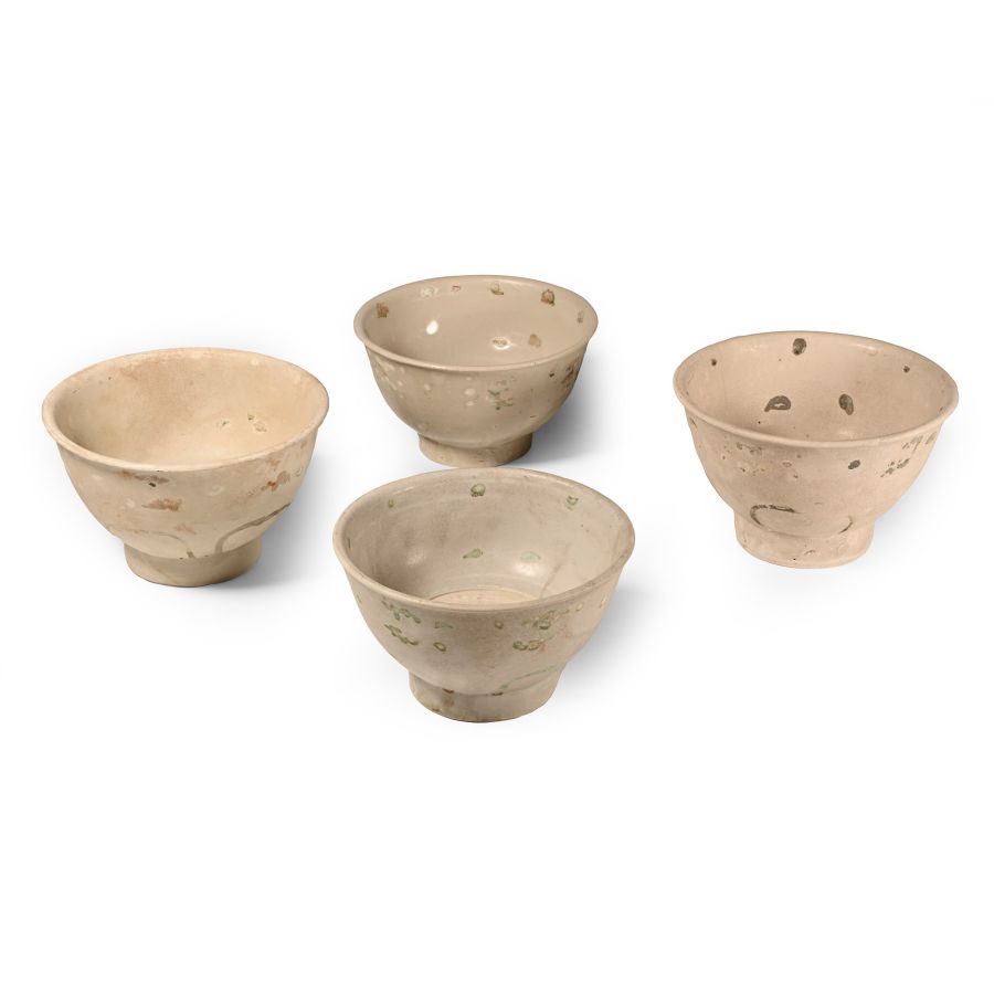 Hoi An Cargo Shipwreck Glazed Blue and White Bowl Group