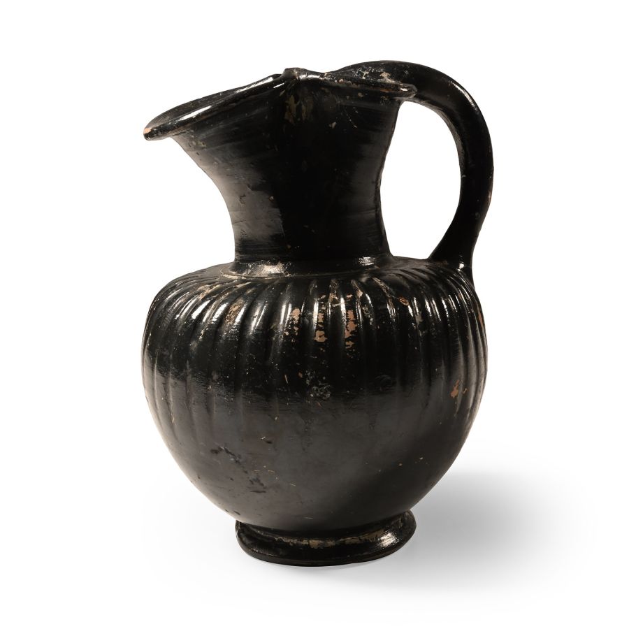 Greek Campania Black Glazed Ware Oinochoe