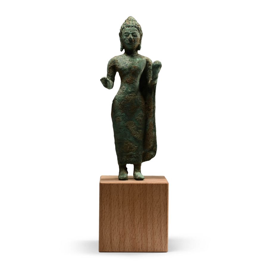 South East Asian Bronze Statuette of a Goddess