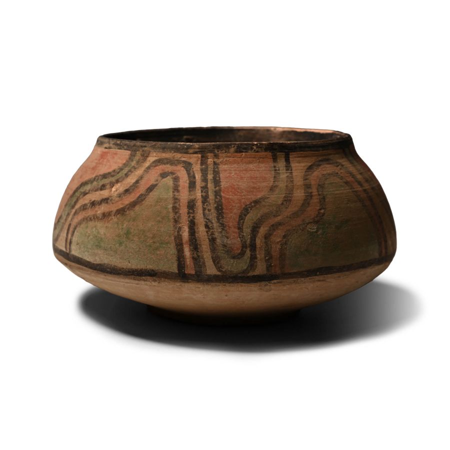 Indus Valley Mehrgarh Terracotta Vessel with Geometric Motifs