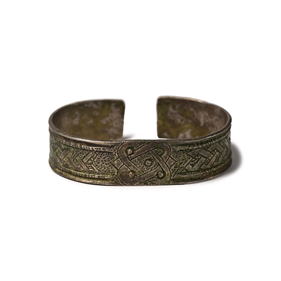Viking Decorated Silver Bracelet