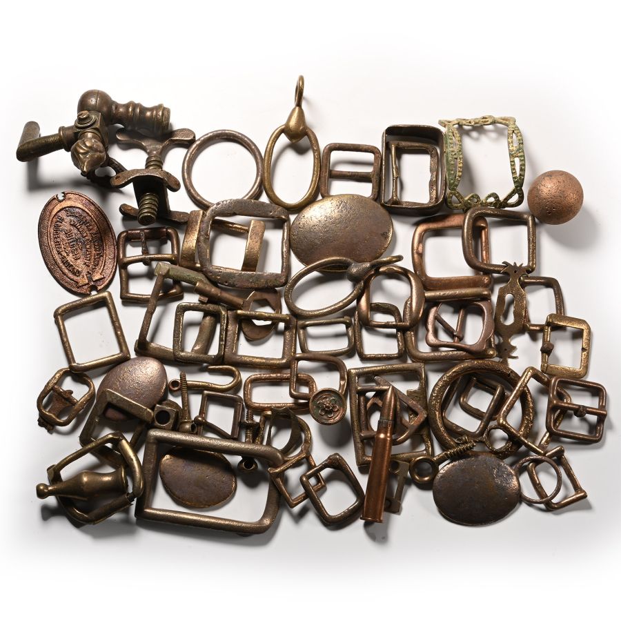 Post Medieval Cleaned and Conserved Bronze Artefact Group