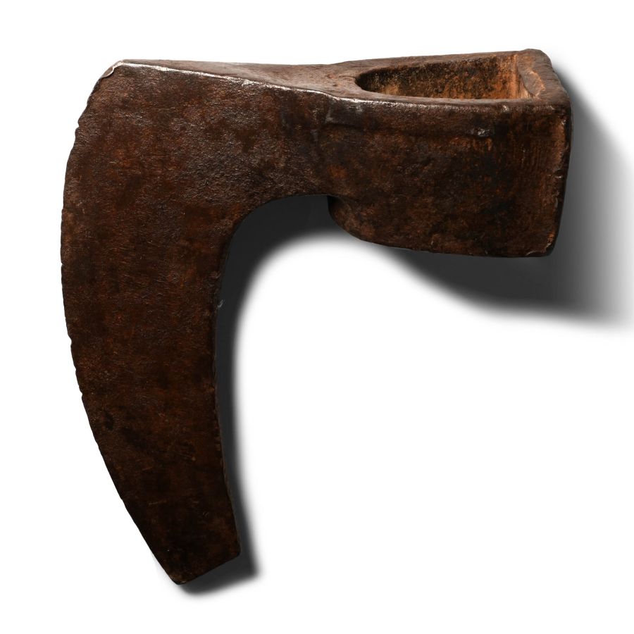 Medieval Iron Bearded Axehead