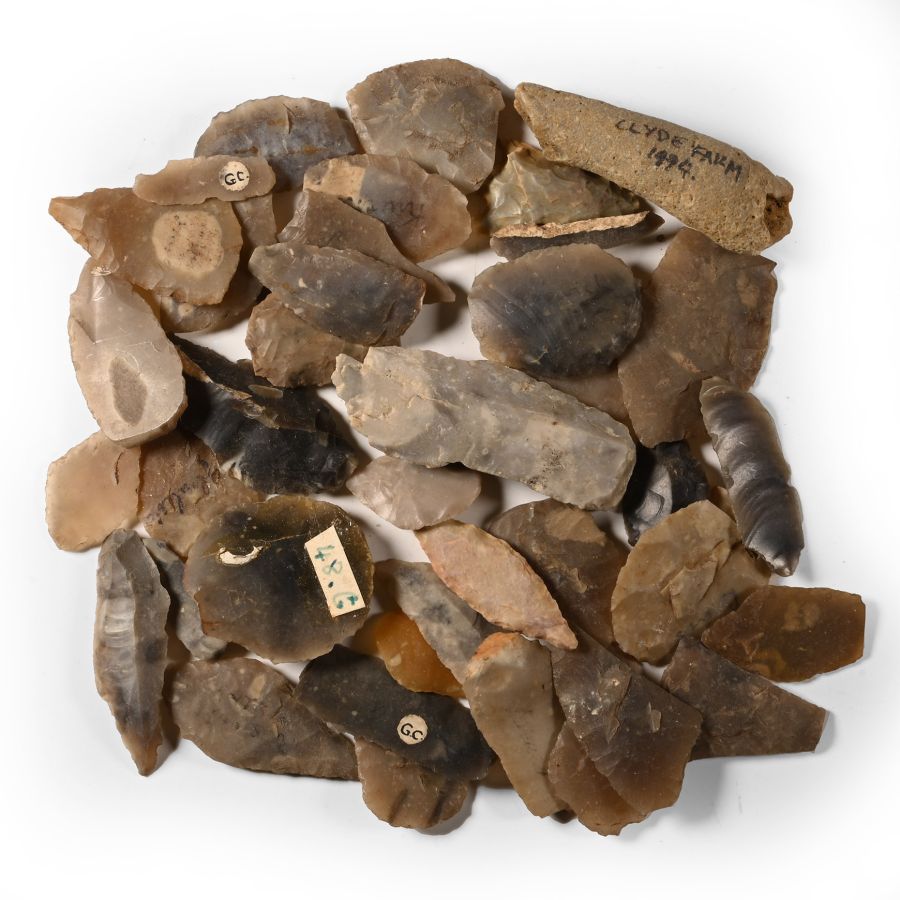 Stone Age Arrowhead and Other Artefact Group