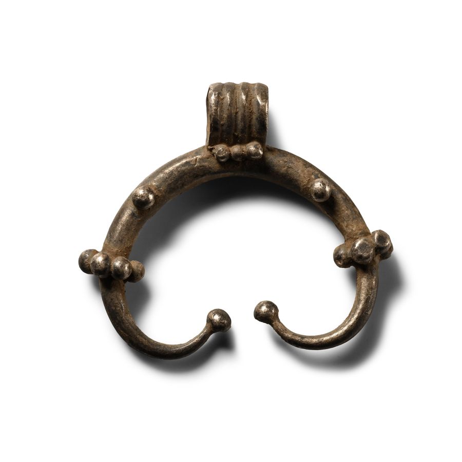 Viking Age Silver Lunar Pendant