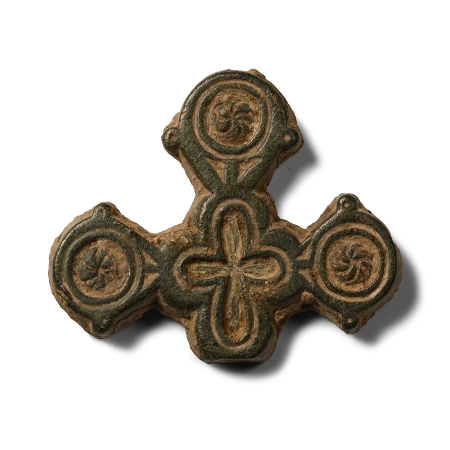 Byzantine Bronze Patrix Die for a Belt Mount