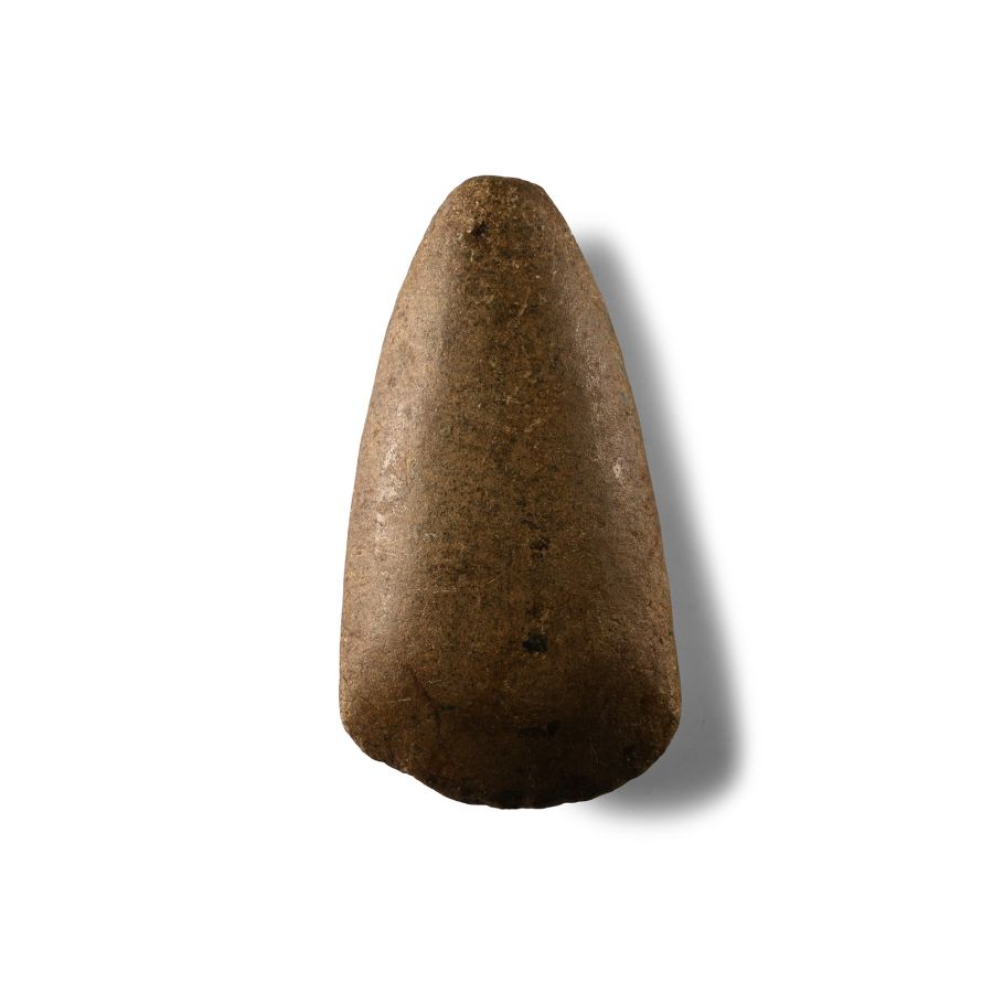 Stone Age Polished Green Stone Axe Head