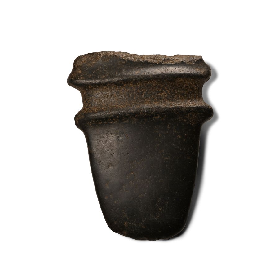 Native American Polished and Grooved Stone Axehead