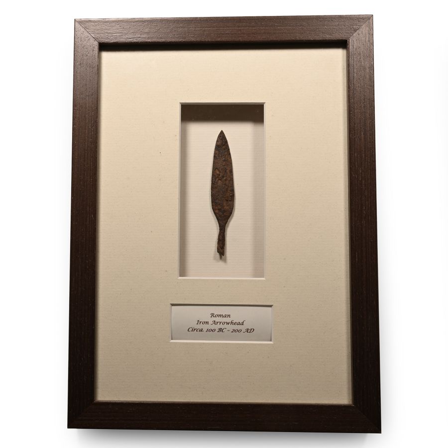 Framed Roman Iron Socketted Arrowhead