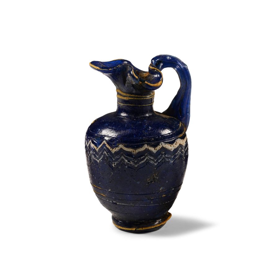 Greek Core-Formed Glass Oinochoe
