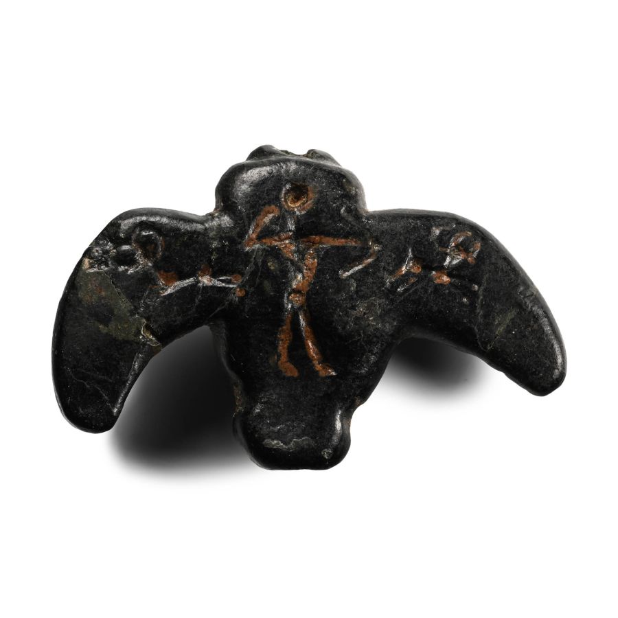Elamite Bull-Head Black Seal with Hunting Scene