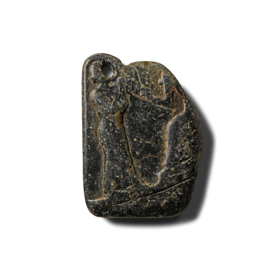 Old Babylonian Plaque with King and Offerant