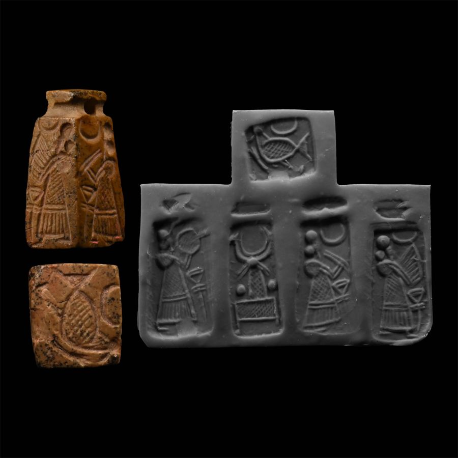 Western Asiatic Multi-Facetted Seal with King and Animals