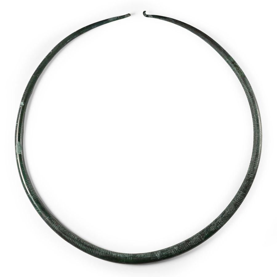 Bronze Age Decorated Bar Neck Torc