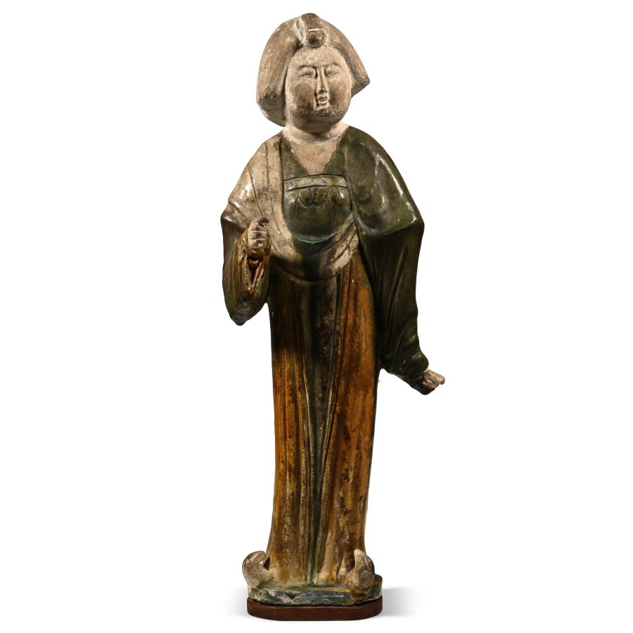 Chinese Sancai Glazed Female Figure