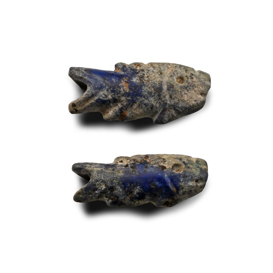 Bactrian Lapis Lazuli Fish Beads