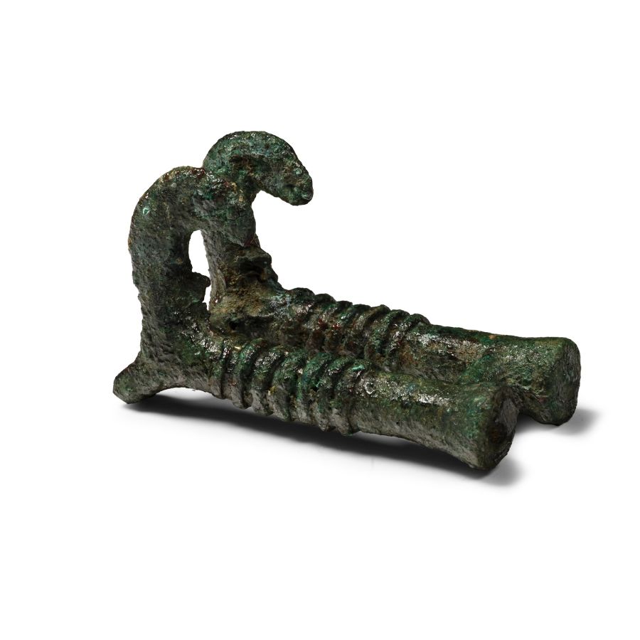 Luristan Bronze Double Ibex Finial