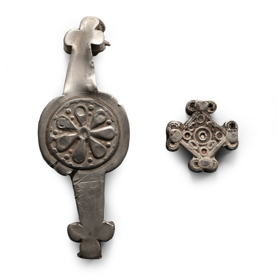 Medieval Silver Belt Mount Group