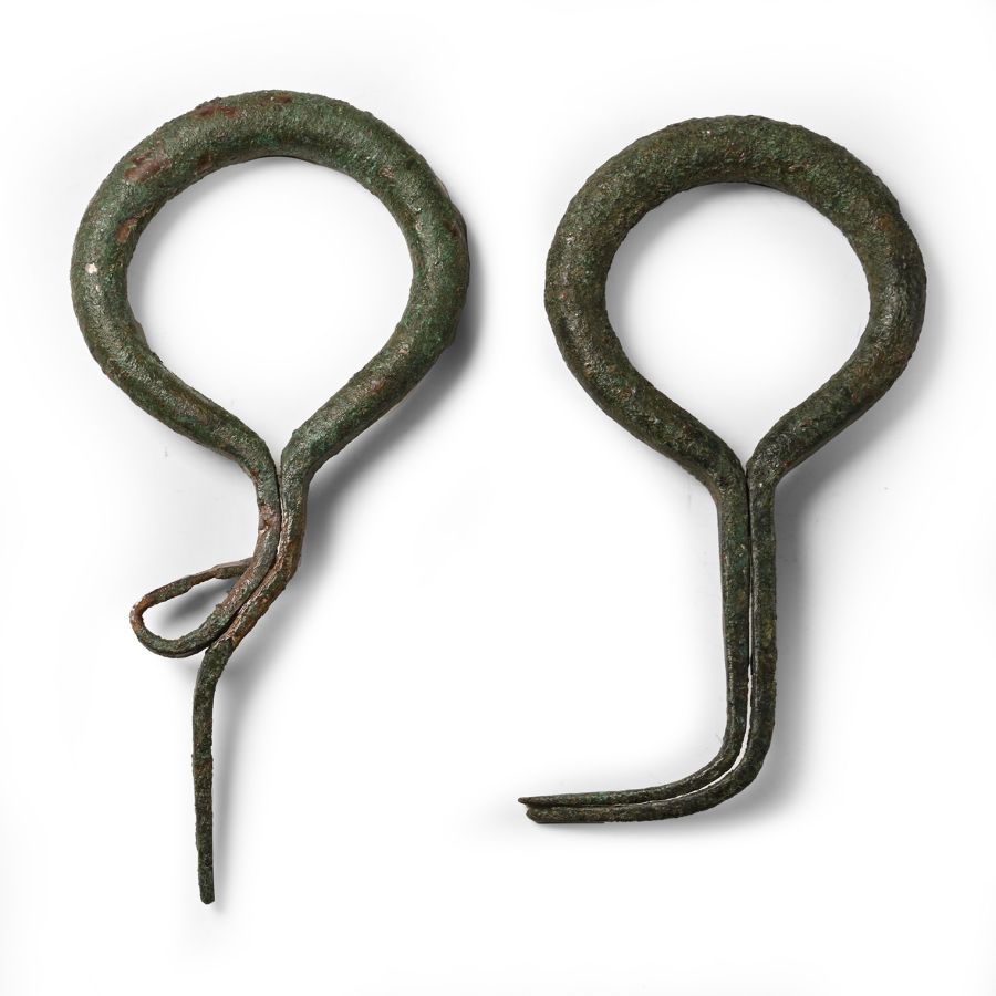 Western Asiatic Bronze Chariot Terret Ring Pair
