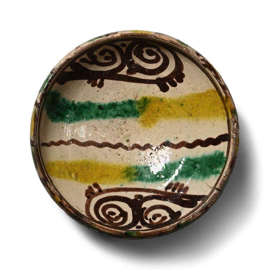 Byzantine Green Glazed-Ware Bowl