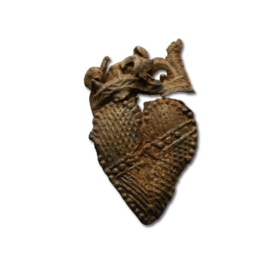 Medieval Pewter Crowned Heart Pilgrim's Badge