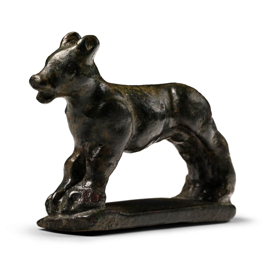Roman Bronze Figure of a Hunting Dog