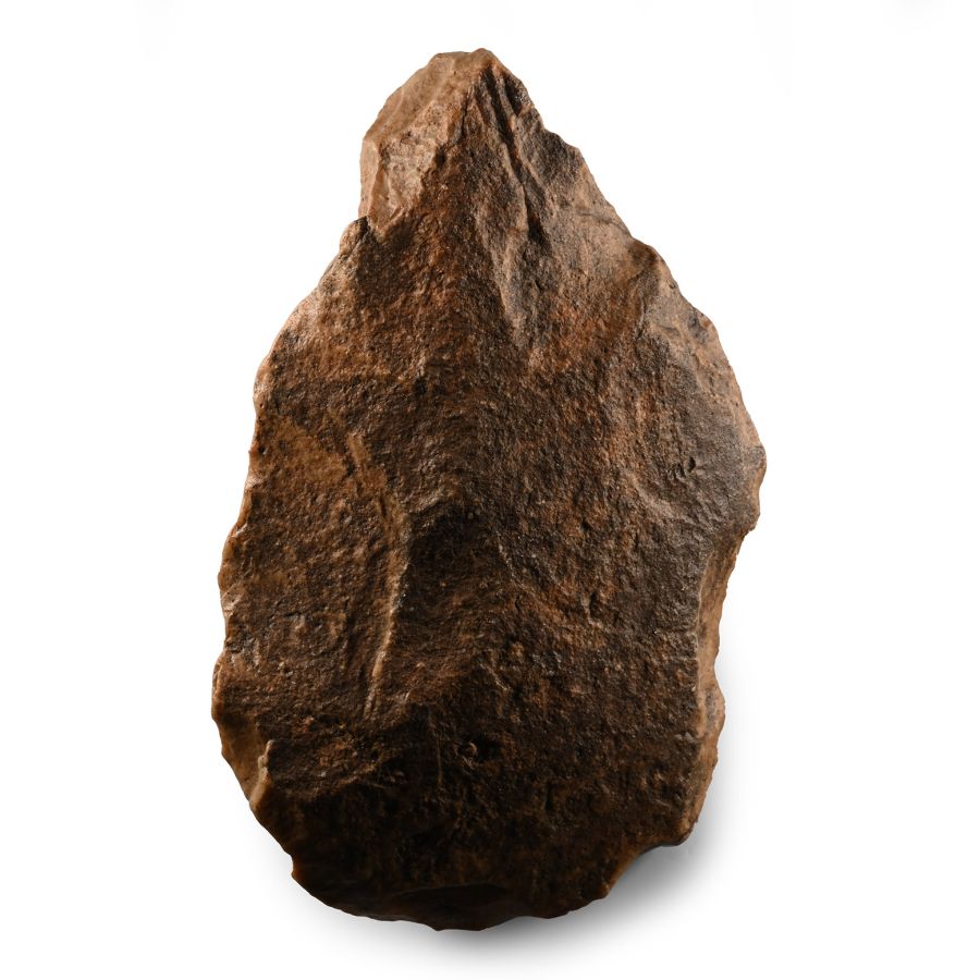 Stone Age Acheulean Dark Red Quartzite 'Homo Erectus' Handaxe