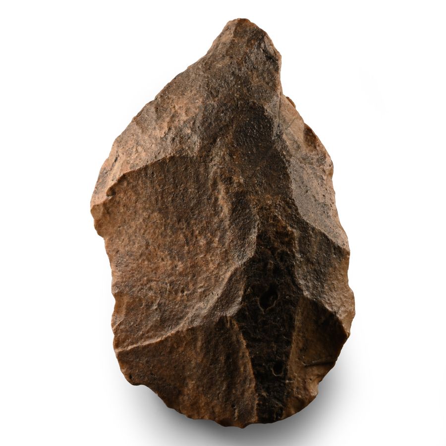 Stone Age Acheulean Dark Red Quartzite 'Homo Erectus' Handaxe