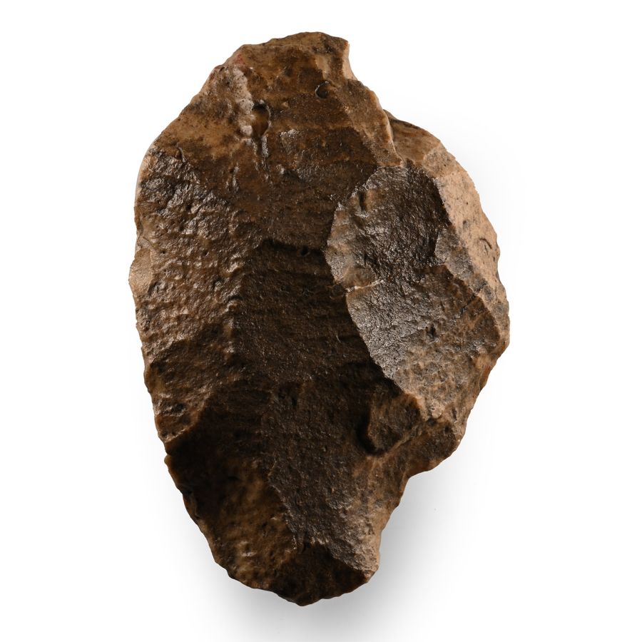 Stone Age Acheulean Dark Red Quartzite 'Homo Erectus' Handaxe