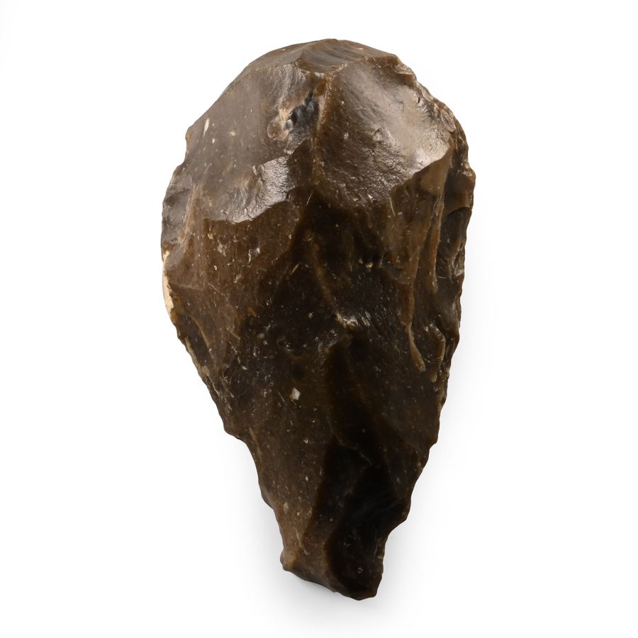 Stone Age St. Meme Brown Flint Bifacial Handaxe