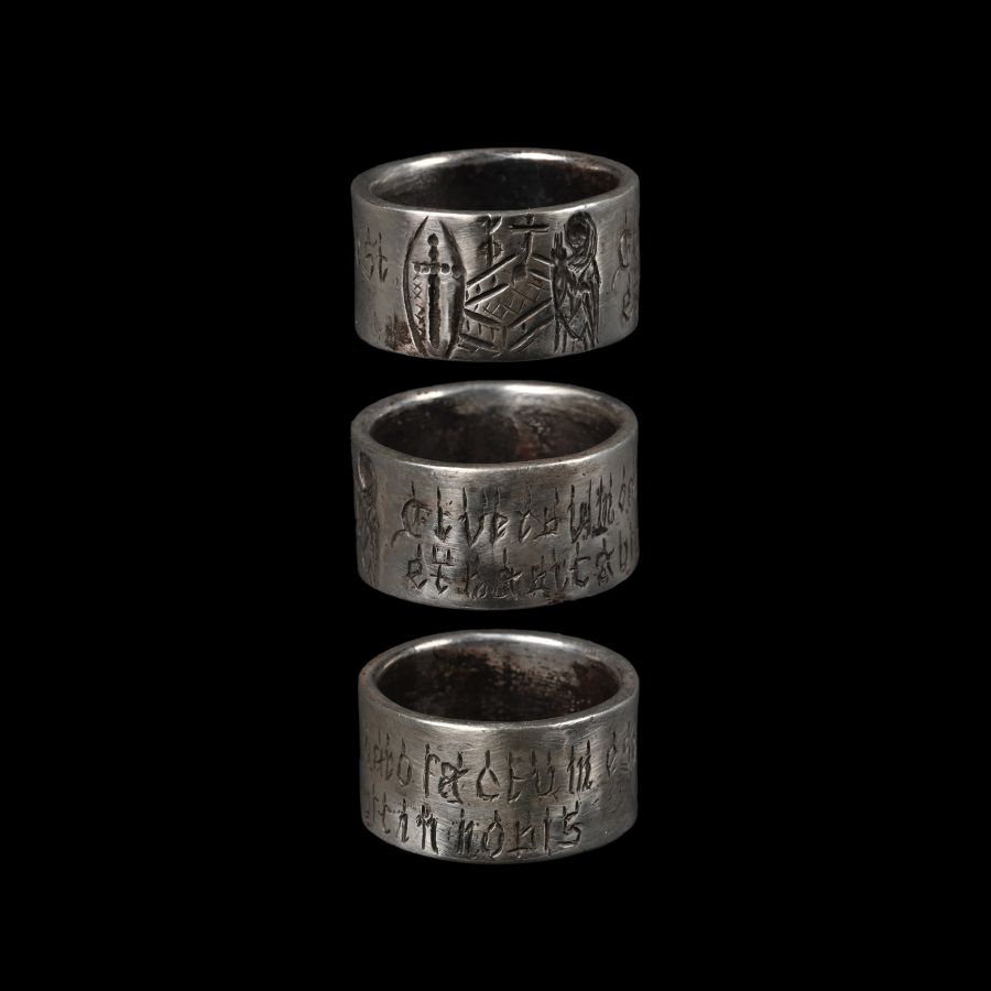 Georgian Silver 'And The Word Was Made Flesh, And Dwelt Among Us' Iconographic Ring