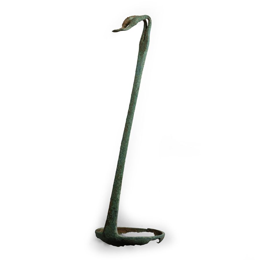 Greek Bronze Strainer with Duck Head Handles