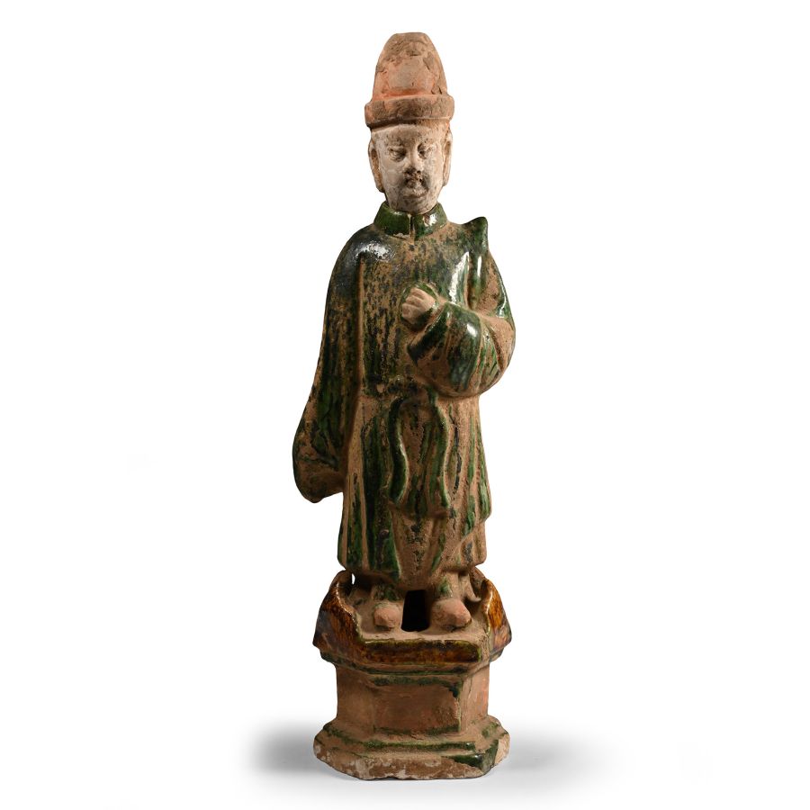 Chinese Sancai Tang Glazed Attendant