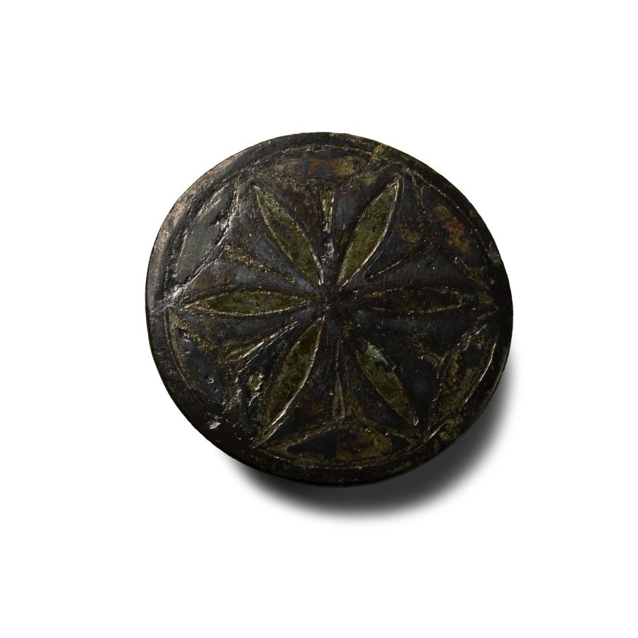 Late Roman Bronze Floral Mount