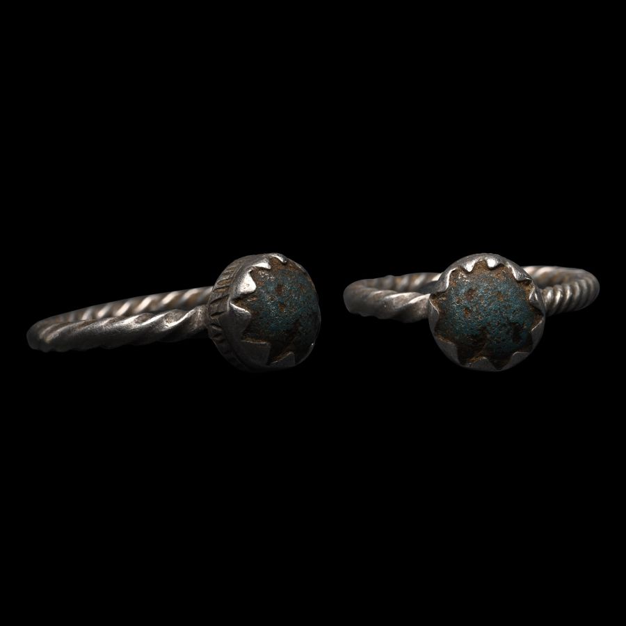 Medieval Silver Ring with Cabochon