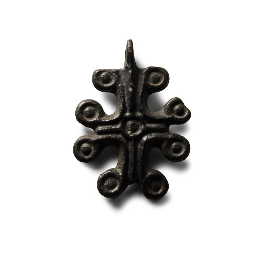 Byzantine Bronze Cross Pendant